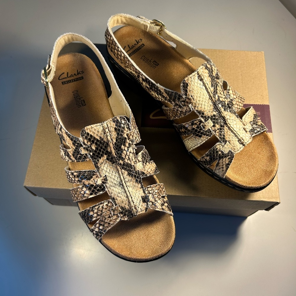 Clark's women's snake skin sandals
